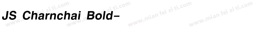 JS Charnchai Bold字体转换